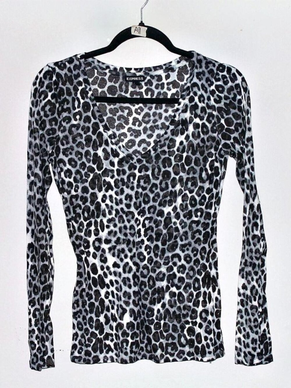 ✨EXPRESS V neck cheetah print long sleeve